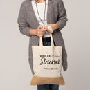 Jutetasche "Stricksal"