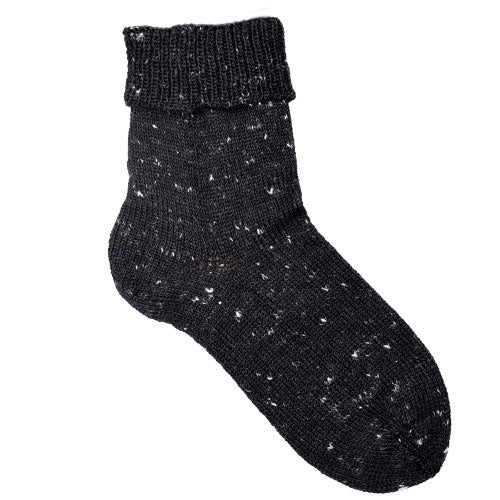 Feinstrumpf Tweed schwarz