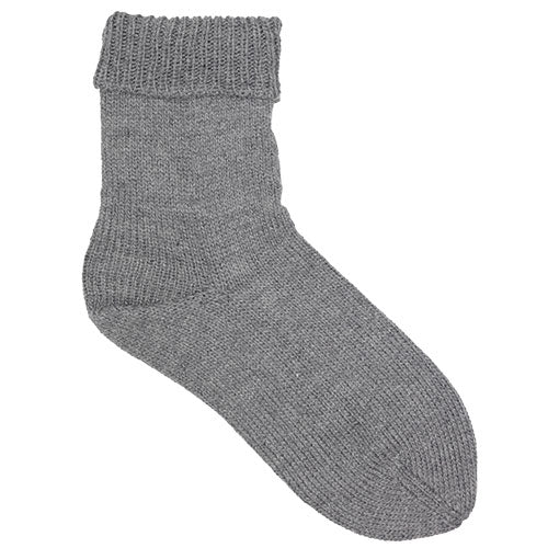 Feinstrumpf Merino Extrafein hellgrau meliert