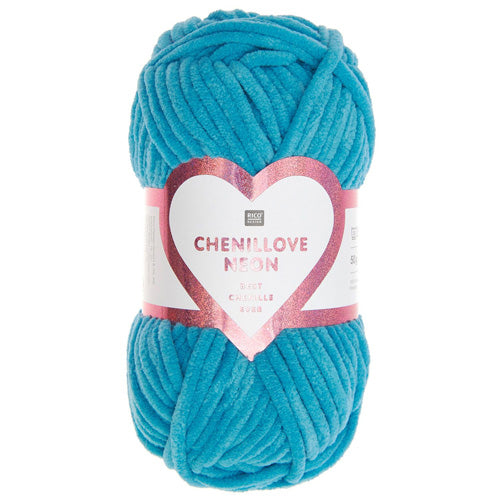 Chenillove neon blau