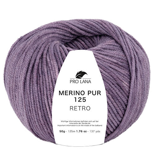 Merino 125 Retro pflaume meliert