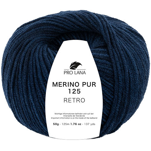 Merino 125 Retro dunkelblau meliert