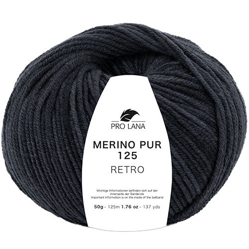 Merino 125 Retro dunkelgrau meliert