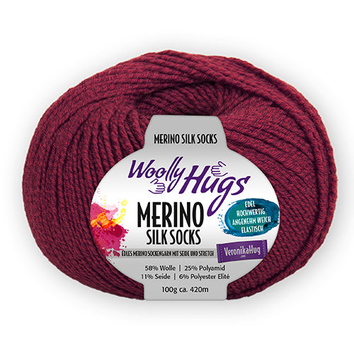 Merino Silk Socks bordeaux