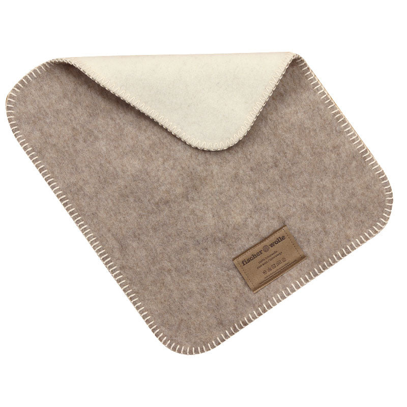Sitzauflage "Ökolana" beige / weiß