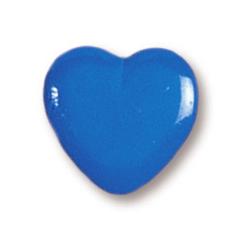 Herzknopf blau 15mm