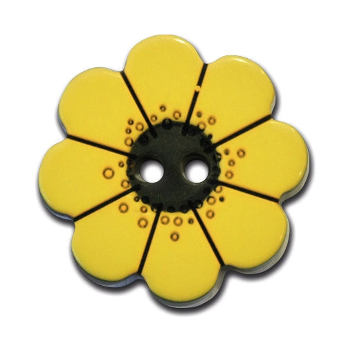 Blumenknopf gelb 18mm