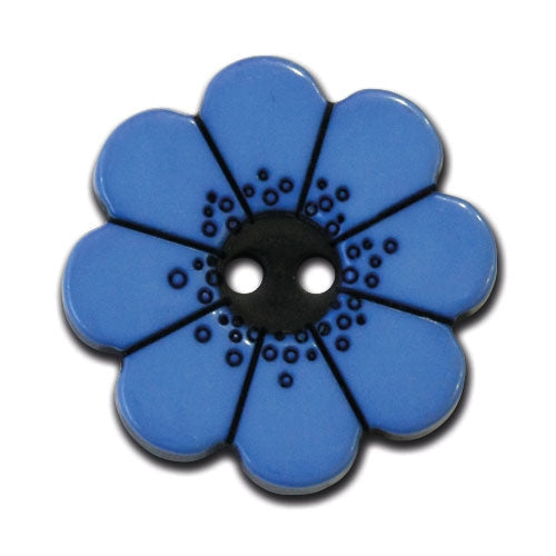 Blumenknopf lagune 18mm