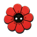 Blumenknopf rot 18mm