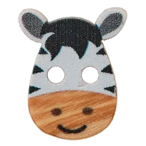Holzknopf Zebra 15mm