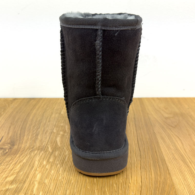 Lammfell-Boots Damen - anthrazit