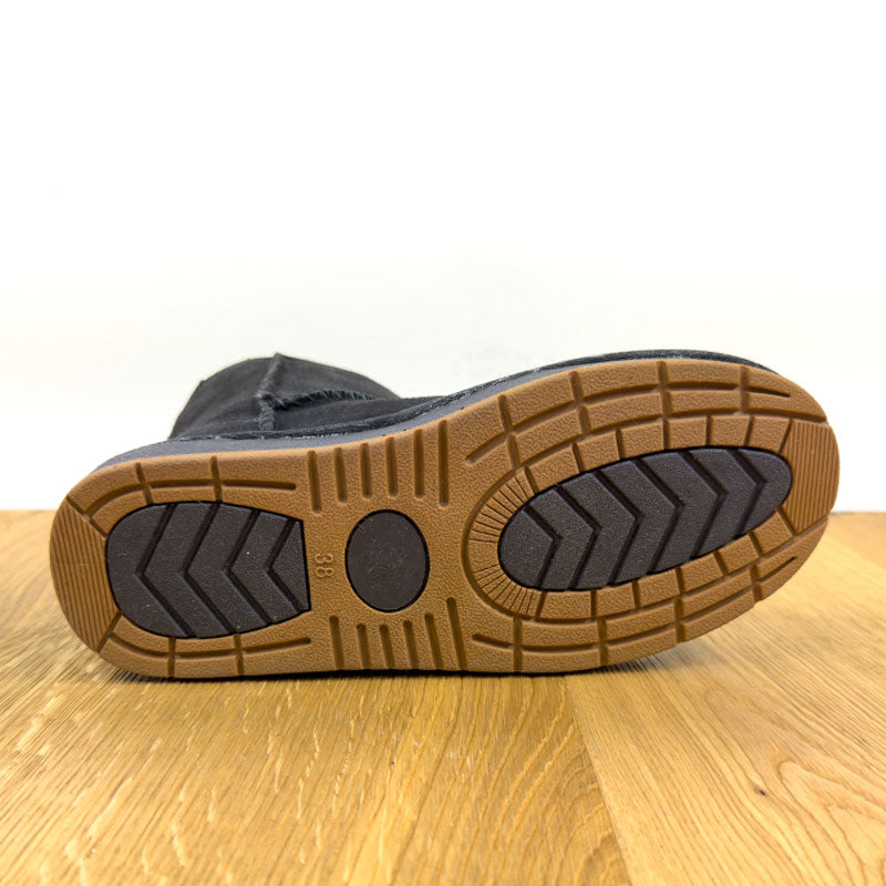 Lammfell-Boots Damen - anthrazit