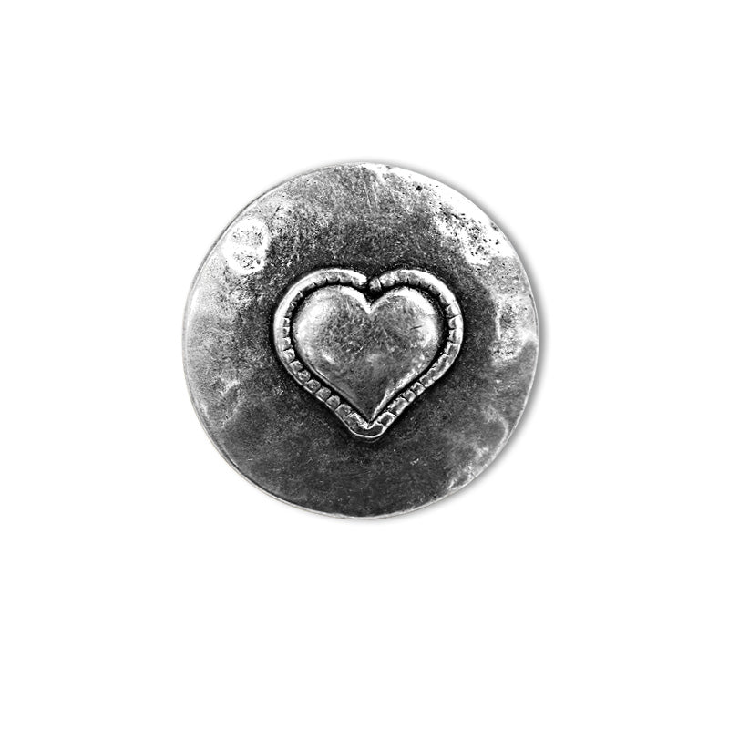 Metallknopf mit Herz