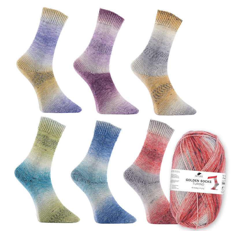 600 g Sparpaket "Golden Socks Turino Merino Extrafein"