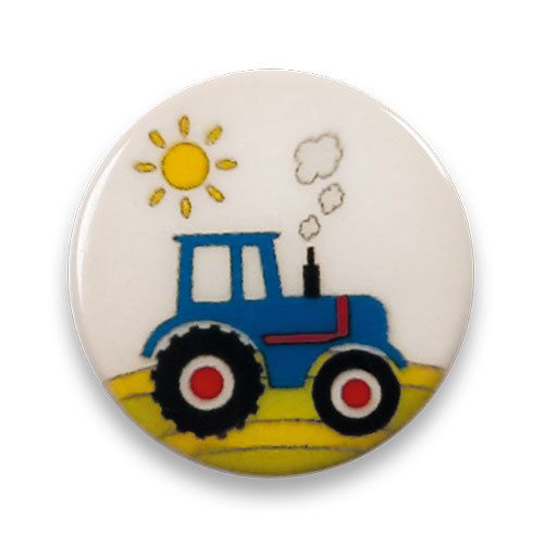 Knopf Traktor sand