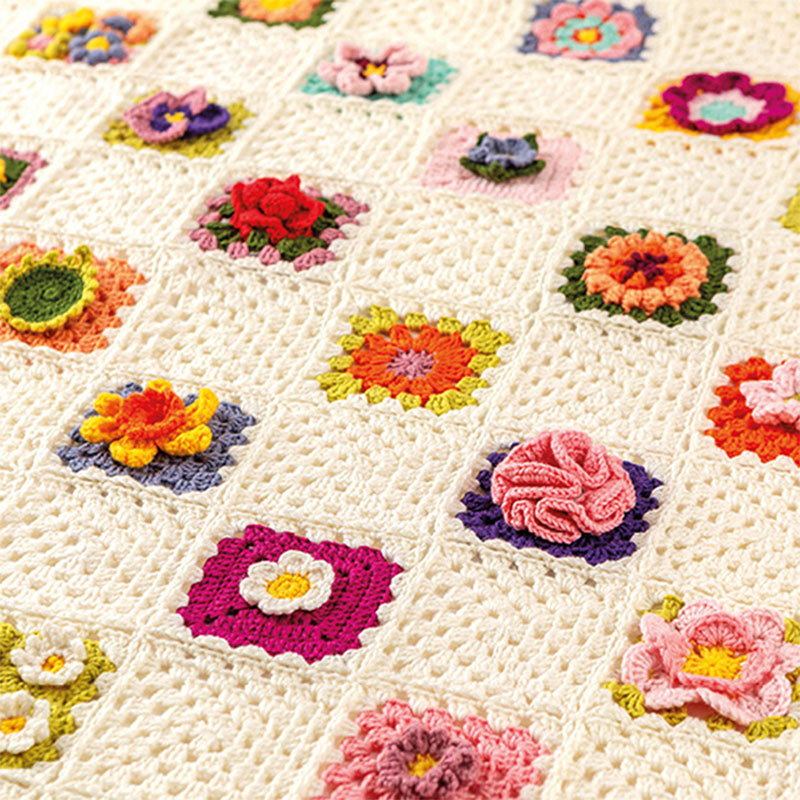 Granny Square Häkelkarten - Blumen