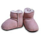 Baby Lammfellschuhe mit Klettverschluss - rosé