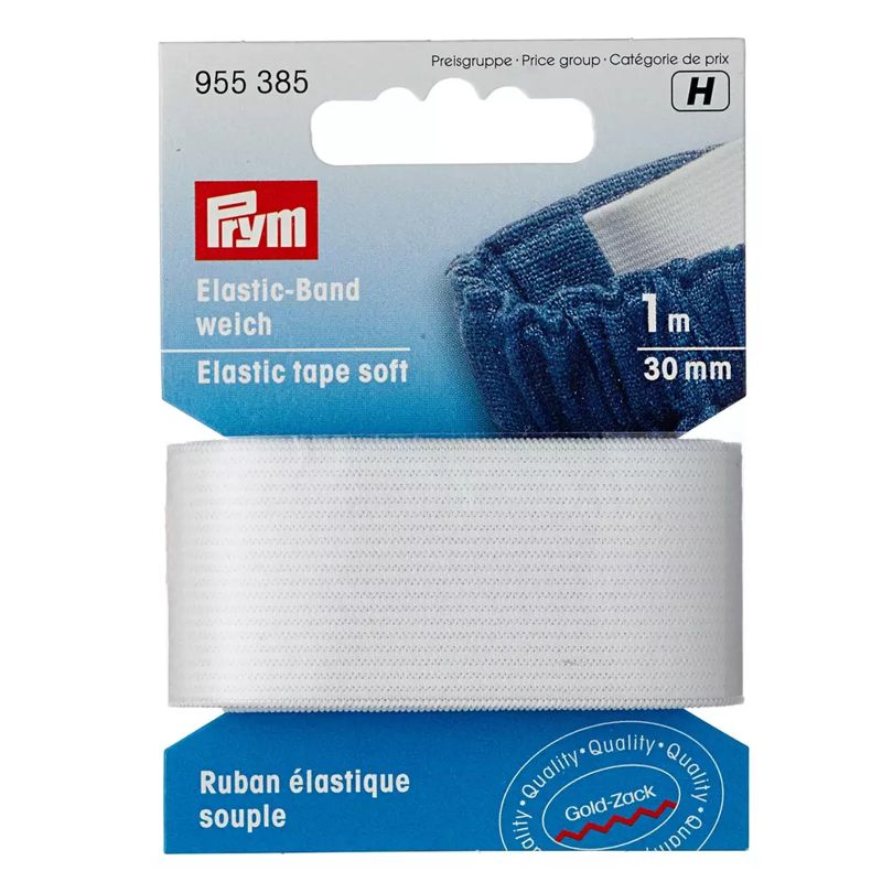 Elastic-Band weich 30mm weiß