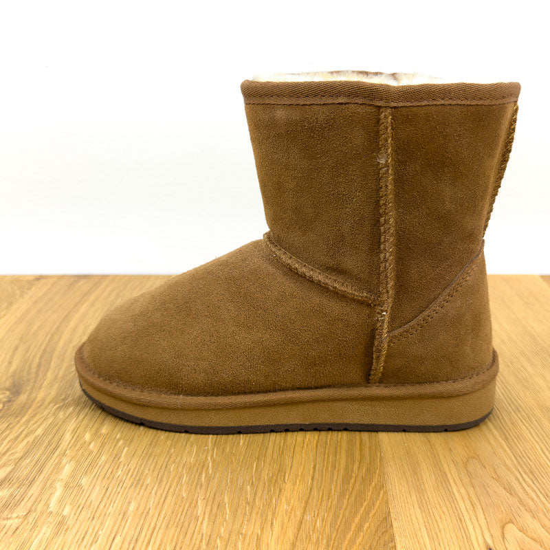 Lammfell-Boots Damen - camel